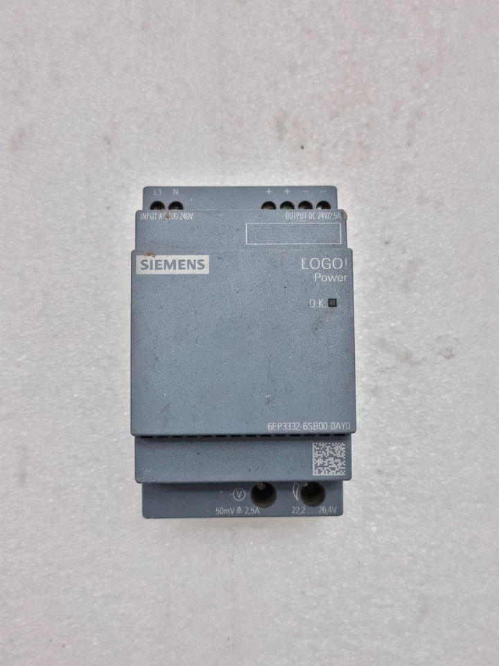 Siemens 6EP3332-6SB00-0AY0 Logo Power Supply Module 100-240V
